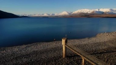 Tekapo Gölü 'nün manzarası, Güney Adası, Yeni Zelanda