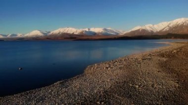 Tekapo Gölü 'nün manzarası, Güney Adası, Yeni Zelanda