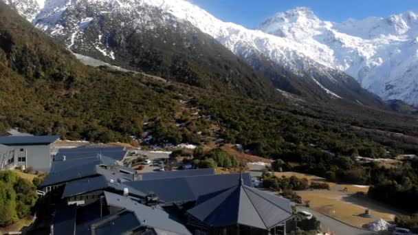 Scénický Letecký Pohled Mount Cook Nebo Aoraki Nový Zéland — Stock video