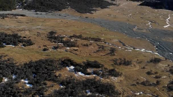 Vista Aerea Panoramica Del Monte Cook Aoraki Nuova Zelanda — Video Stock