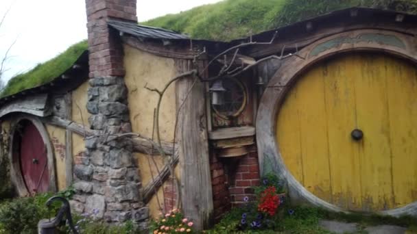 Set Film Hobbiton Untuk Lord Rings — Stok Video