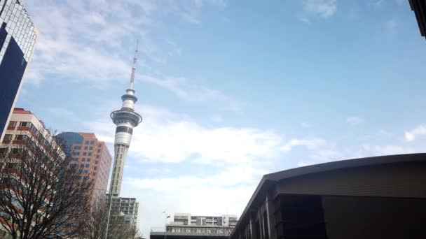 Auckland Tower Nya Zeeland — Stockvideo