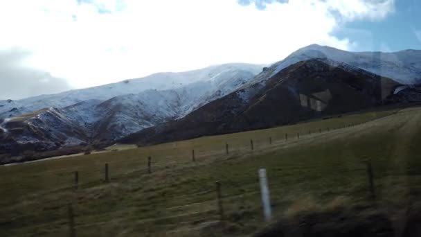 新西兰南岛风景秀丽的山地景观 — 图库视频影像