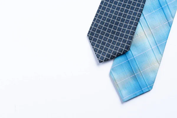 Neck Ties Isolated White Copy Space Text — Stock Photo, Image
