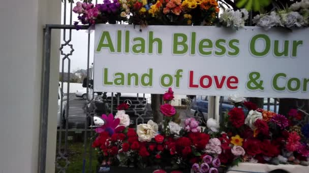 Masjid Christchurch Adalah Tempat Mana Dua Serangan Teroris Berturut Turut — Stok Video