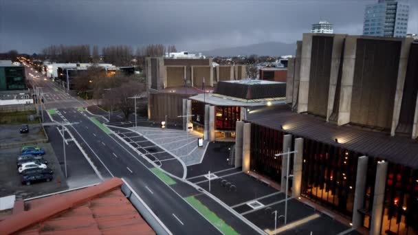 Timelapse Felvétel Christchurch Városházáról — Stock videók