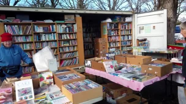 Riccarton Sunday Market Maior Mercado Livre Nova Zelândia Uma Grande — Vídeo de Stock