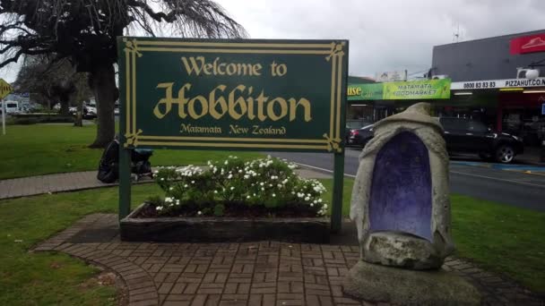 Hobbiton Movie Set Lord Rings — Stock Video