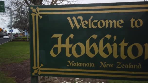 Hobbiton Movie Set Lord Rings — Stock Video
