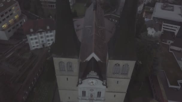 Vista Aérea Cinematográfica Lucerna Luzern Suíça Lucerna Uma Cidade Compacta — Vídeo de Stock