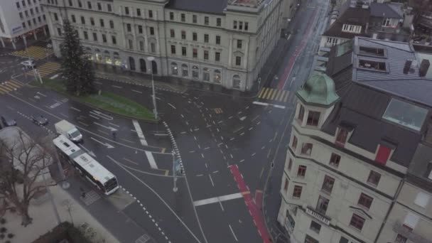 Vista Aérea Cinematográfica Lucerna Luzern Suíça Lucerna Uma Cidade Compacta — Vídeo de Stock