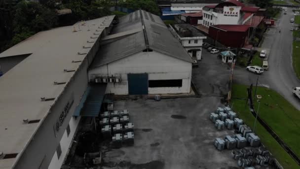 Imagem Aérea Cima Para Baixo Canteiro Obras — Vídeo de Stock