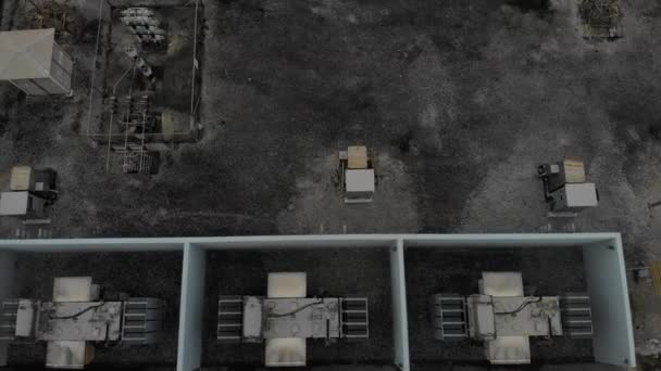 Aerial Top Image Construction Site — Stock Video