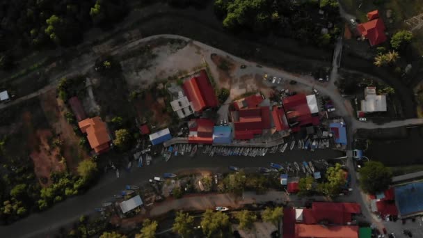 Flygfoto Över Crystal Bay Malacca Populär Plats För Lokalbefolkningen Och — Stockvideo