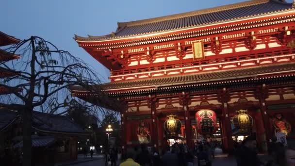 Nakamise Jest Jednym Najstarszych Centrów Handlowych Japonii Odkąd Szogun Tokugawa — Wideo stockowe