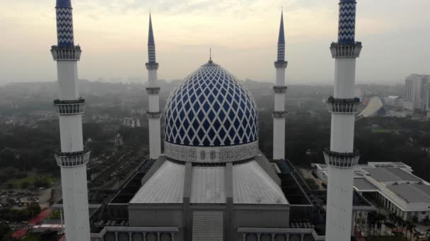 Vue Aérienne Mosquée Sultan Salahuddin Abdul Aziz Localement Connue Sous — Video