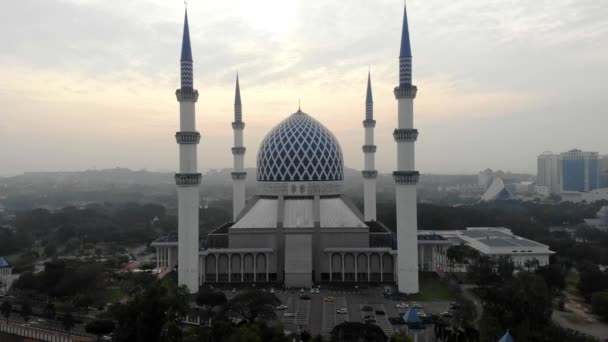 Luftfoto Sultan Salahuddin Abdul Aziz Moskeen Eller Lokalt Kendt Som – Stock-video