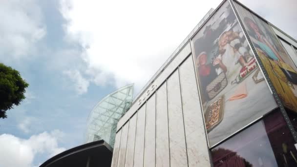 Zajęte Tłumy Orchard Road Singapurze Orchard Jest Miejscem Zakupów Dla — Wideo stockowe