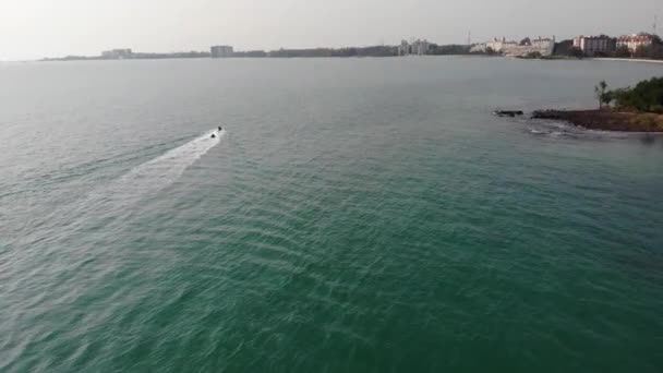 Vista Aérea Panorâmica Praia Port Dickson — Vídeo de Stock