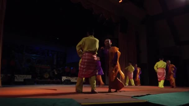 Danseuse Traditionnelle Sarawak Cultural Village Danse Avec Les Visiteurs Après — Video