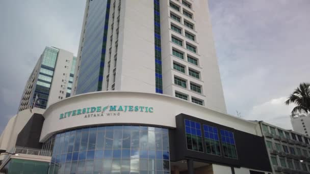 Zdjęcia Riverside Majestic Hotel Kuching Ten Piękny Hotel Położony Jest — Wideo stockowe