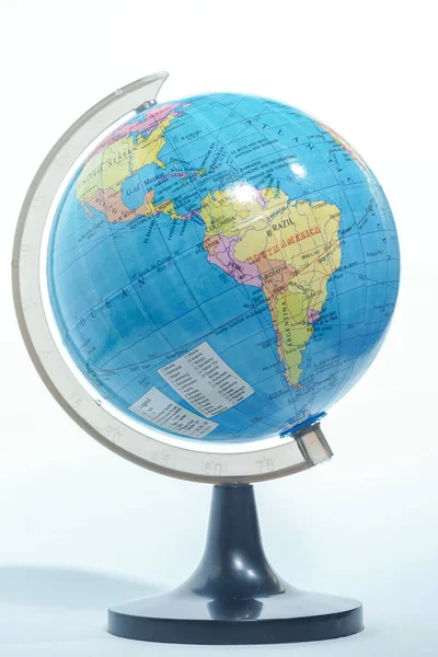Globus Odizolowany Białym Tle — Zdjęcie stockowe