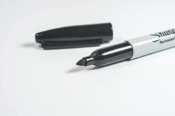 Sharpie Permanent Marker Pen Isolated White Background – Stock