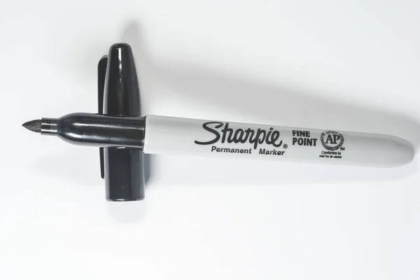 Постійний Маркер Sharpie Ізольований Білому Тлі — стокове фото