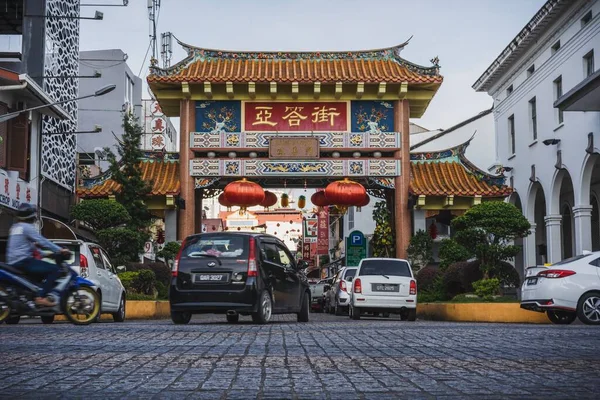 Carpenter Street One Oldest Iconic Street Kuching Malaysia — Stock Photo, Image