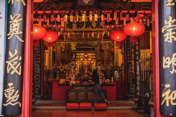 Hiang Thian Siang Temple Located Carpenter Street Kuching Temple Built — Stock Photo, Image