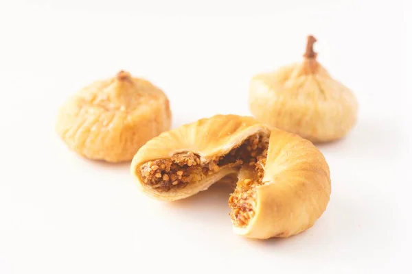 Dried Figs Isolated White — Stock Photo, Image