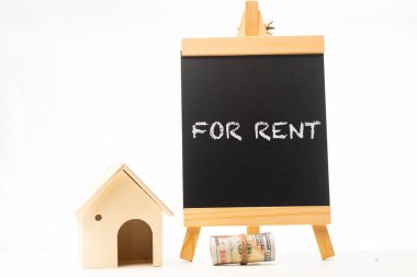 Tahtadaki RENT yazıları için