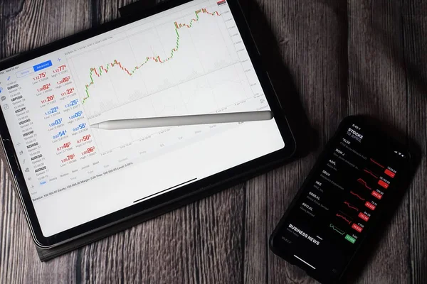 Comercio Divisas Con Metatrader Apple Ipad Pro Pulgadas Ipad Pro —  Fotos de Stock