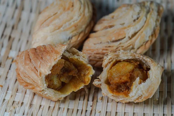 Curry Puff Atau Lokal Dikenal Sebagai Karipap Malaysia — Stok Foto