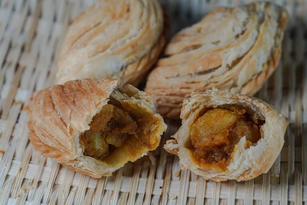 Puff Curry Localmente Conosciuto Come Karipap Malesia — Foto Stock