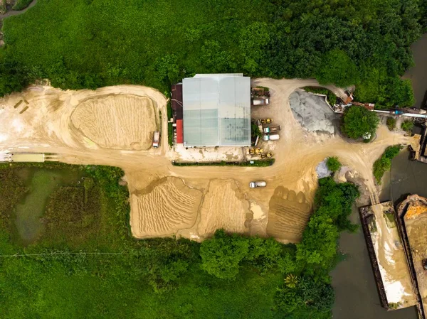 Luftbild Von Der Baustelle — Stockfoto