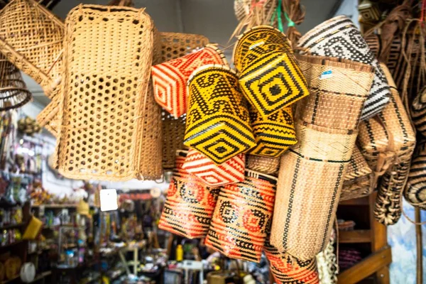 Sarawak Traditional Handicraft Usually Sold Shops Main Bazaar Street Kuching — Stock Photo, Image