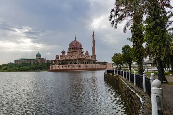 Putra Mecset Malay Masjid Putra Mecset Putrajaya Malajzia Mecset Építése — Stock Fotó