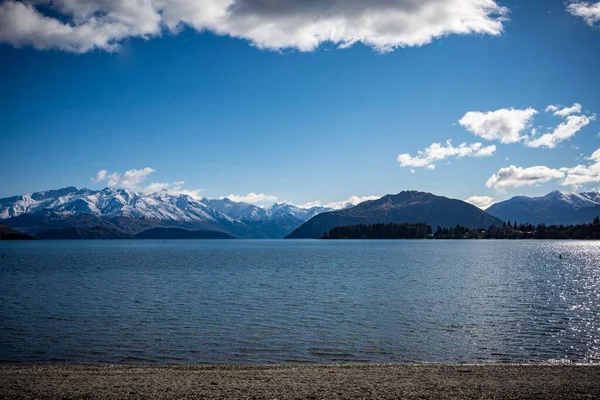 Vue Panoramique Lac Wanaka Île Sud Nouvelle Zélande — Photo