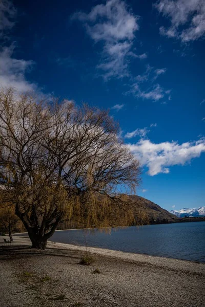 Vista Panorâmica Lago Wanaka Ilha Sul Nova Zelândia — Fotografia de Stock