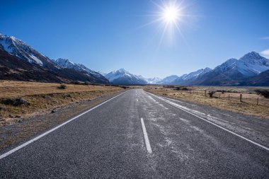 Scenic view of Mount Cook or Aoraki, South Island, New Zealand clipart