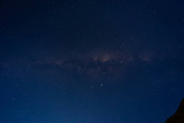 Noche Estrellada Con Vía Láctea Parque Nacional Aoraki Isla Sur —  Fotos de Stock