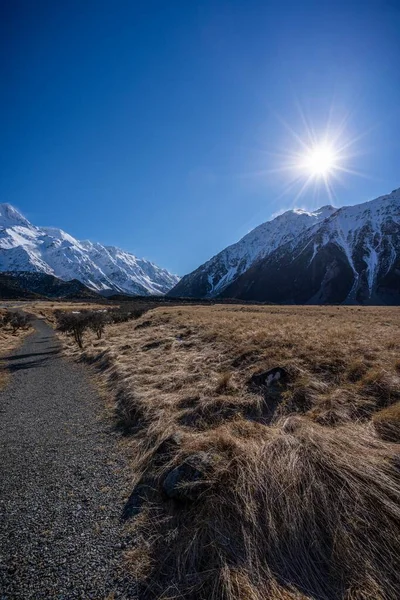 Vista Panorâmica Monte Cook Aoraki Ilha Sul Nova Zelândia — Fotografia de Stock