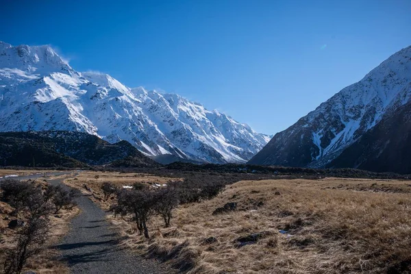 Blick Auf Den Mount Cook Oder Aoraki Südinsel Neuseeland — Stockfoto