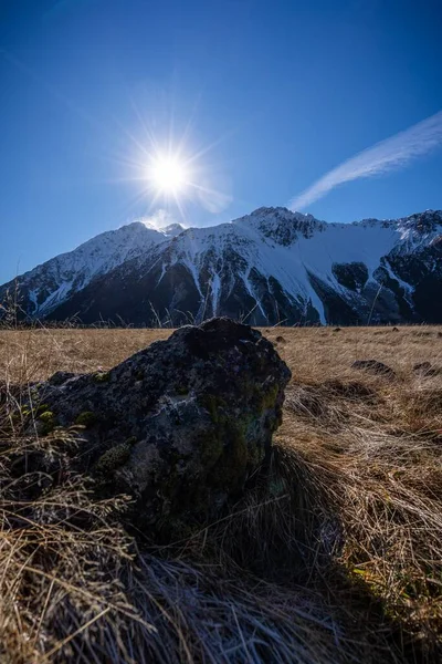 Vista Panorámica Del Monte Cook Aoraki Isla Sur Nueva Zelanda — Foto de Stock