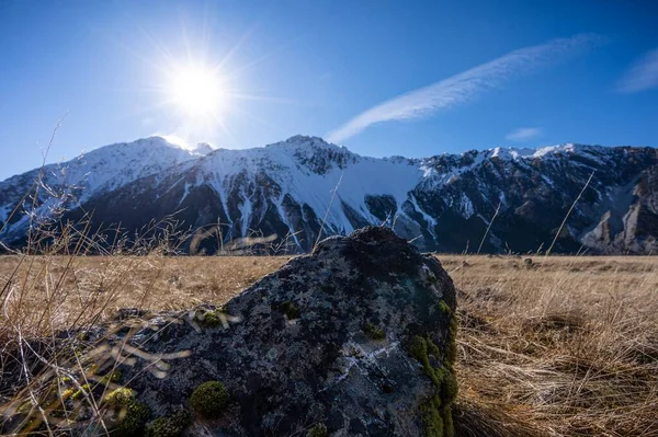 Vista Panorámica Del Monte Cook Aoraki Isla Sur Nueva Zelanda — Foto de Stock