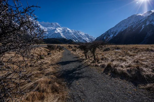 Γραφική Άποψη Του Όρους Cook Aoraki South Island Νέα Ζηλανδία — Φωτογραφία Αρχείου