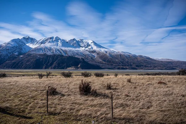 Scénický Pohled Mount Cook Nebo Aoraki Jižní Ostrov Nový Zéland — Stock fotografie