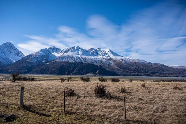 Γραφική Άποψη Του Όρους Cook Aoraki South Island Νέα Ζηλανδία — Φωτογραφία Αρχείου