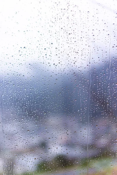 Raindrops Window Glass Blur Background — Stock Photo, Image